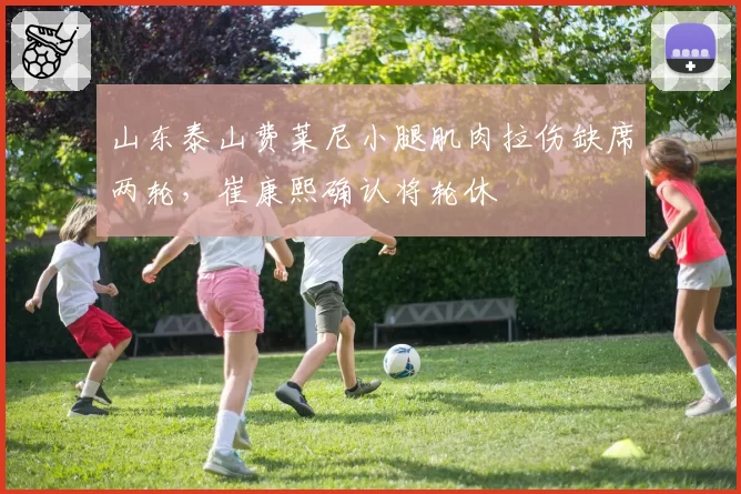 山东泰山费莱尼小腿肌肉拉伤缺席两轮，崔康熙确认将轮休